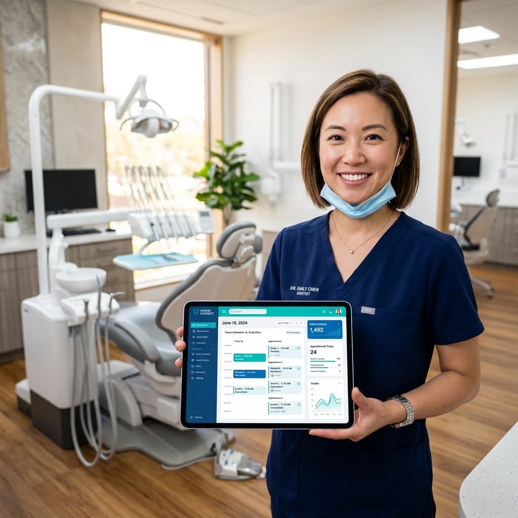 Modern dental clinic with modern management interface